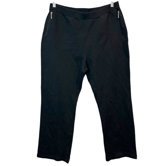Lauren Ralph Lauren Women's Black Sweat Pants Size 1X Casual Cotton - Picture 1 of 9